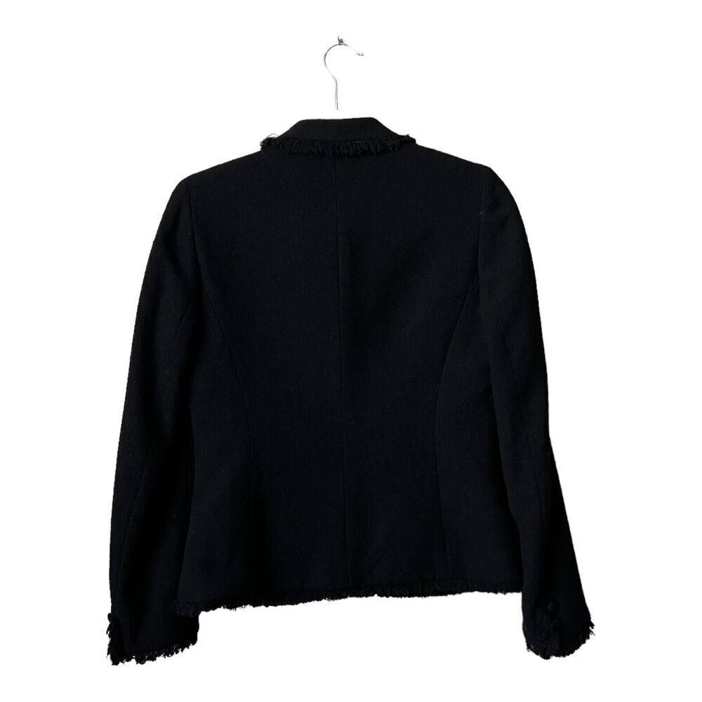 Albert Nipon Blazer Womens Size 4 Wool Blend Blac… - image 2